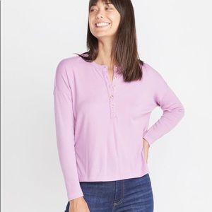 NWOT Marine Layer Cait Lightweight Henley Lilac